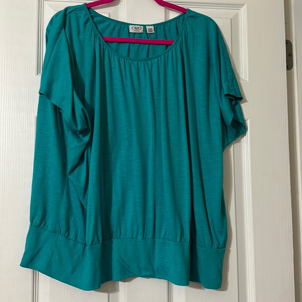 Cato teal size 26-28 blouse